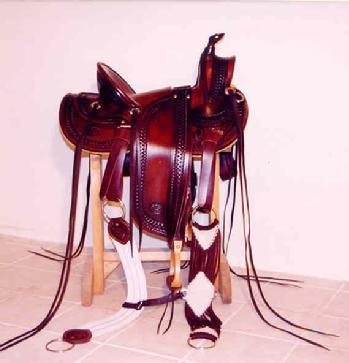 #109 visalia sam stag rig with 5" cantle slick fork starts at
